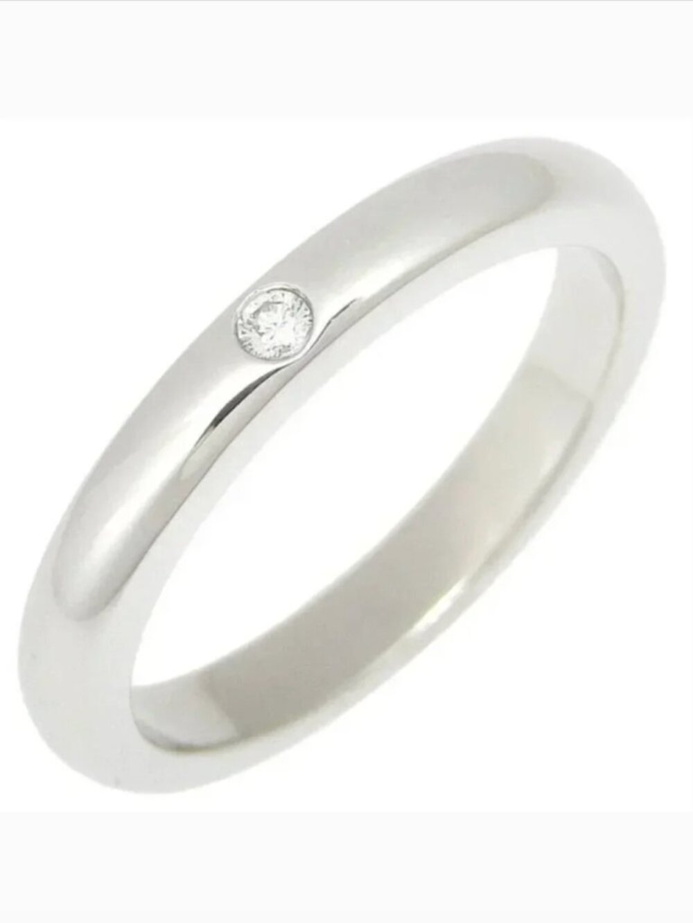 Tiffany & Co. Platinum Diamond Elsa Peretti Band Ring 50 5.5